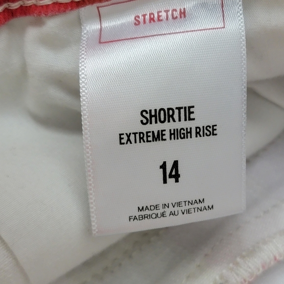 Express Shortie Extra High Rise Short Fun Colorful Horizontal Stripes - … - Picture 4 of 8